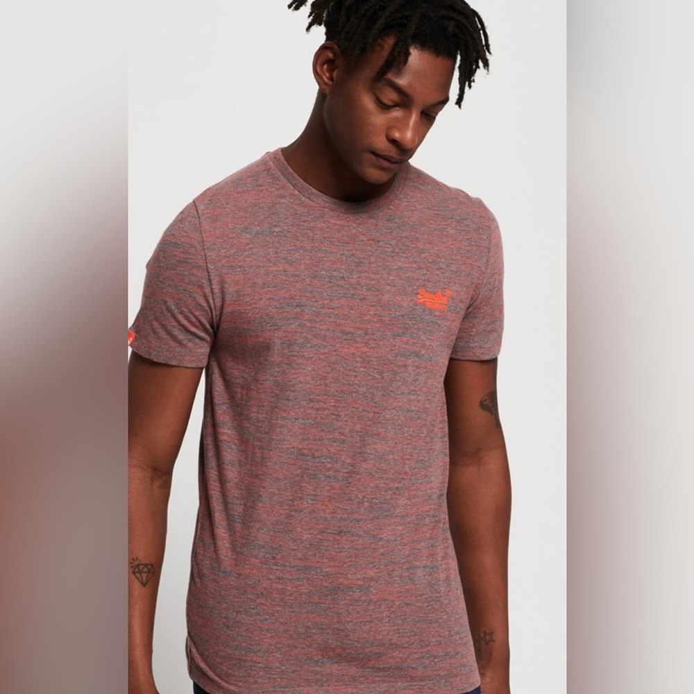 Superdry Mens T-shirt small super dry orange label top